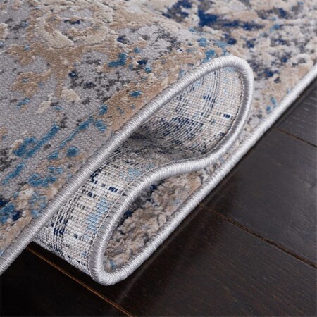 Safavieh 6 ft. 7 in. x 6 ft. 7 in. Vogue Navy & Beige Power Loomed Round Rug VGE164N-7R